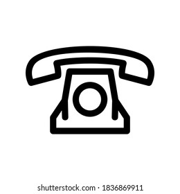 telephone icon or logo isolated sign symbol vector illustration - high quality black style vector icons
