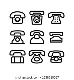 telephone icon or logo isolated sign symbol vector illustration - Collection of high quality black style vector icons
