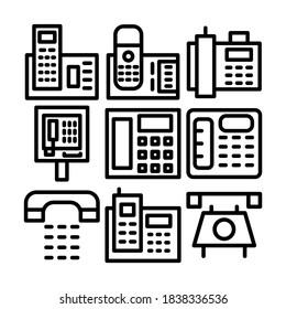 telephone icon or logo isolated sign symbol vector illustration - Collection of high quality black style vector icons
