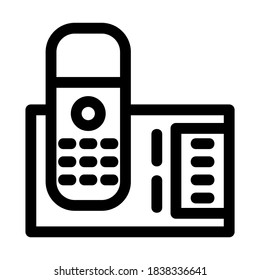 telephone icon or logo isolated sign symbol vector illustration - high quality black style vector icons
