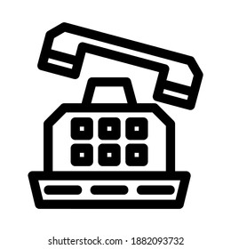 telephone icon or logo isolated sign symbol vector illustration - high quality black style vector icons
