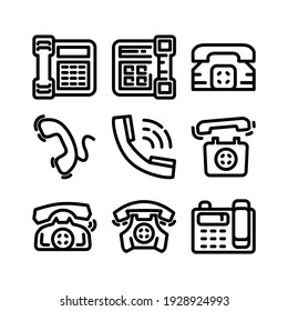 telephone icon or logo isolated sign symbol vector illustration - Collection of high quality black style vector icons
