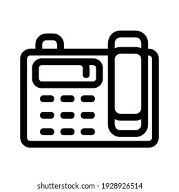telephone icon or logo isolated sign symbol vector illustration - high quality black style vector icons
