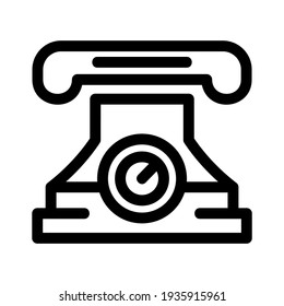 telephone icon or logo isolated sign symbol vector illustration - high quality black style vector icons

