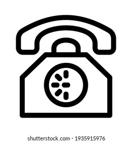 telephone icon or logo isolated sign symbol vector illustration - high quality black style vector icons
