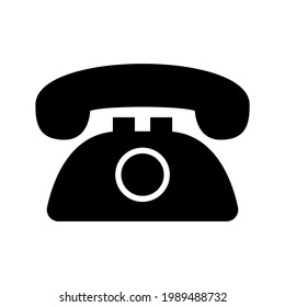 telephone icon or logo isolated sign symbol vector illustration - high quality black style vector icons
