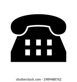 telephone icon or logo isolated sign symbol vector illustration - high quality black style vector icons
