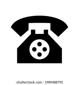 telephone icon or logo isolated sign symbol vector illustration - high quality black style vector icons

