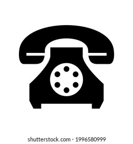 telephone icon or logo isolated sign symbol vector illustration - high quality black style vector icons

