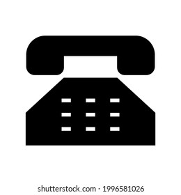 telephone icon or logo isolated sign symbol vector illustration - high quality black style vector icons
