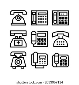 telephone icon or logo isolated sign symbol vector illustration - Collection of high quality black style vector icons
