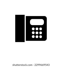 Telephone icon or logo isolated sign symbol vector illustration, Collection of high quality black style vector. Old phone icon black vector illustration