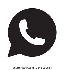 Telephone icon,  Logo Phone in Bubble Icon Vector. phone icon isolated in white background