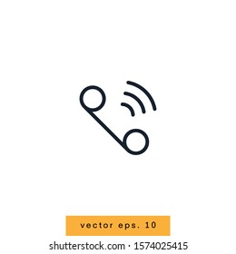 Telephone Icon Logo Vector Design Template