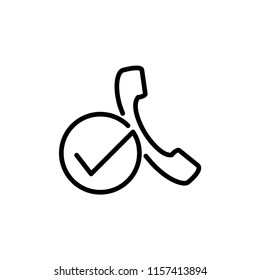 telephone icon logo vector template editable stroke
