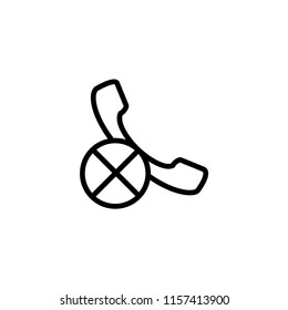 telephone icon logo vector template editable stroke