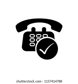 telephone icon logo vector template editable stroke