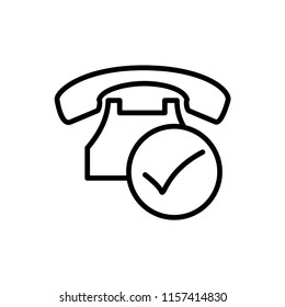 telephone icon logo vector template editable stroke