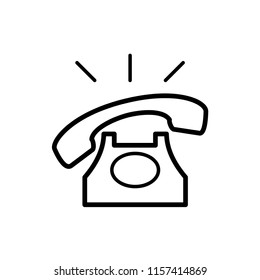 telephone icon logo vector template editable stroke