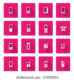 Telephone icon ( long Shadow )