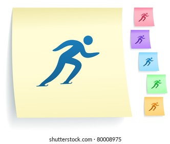 Icono de teléfono en la colección de notas de papel Ilustración original