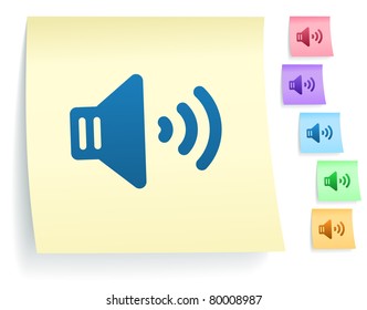 Icono de teléfono en la colección de notas de papel Ilustración original
