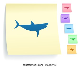 Icono de teléfono en la colección de notas de papel Ilustración original