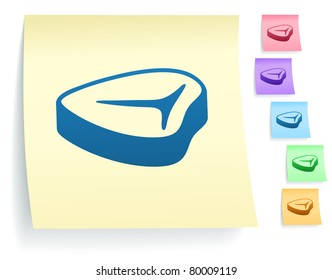 Telephone Icon on Paper Note Collection Original Illustration