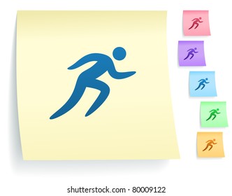 Telephone Icon on Paper Note Collection Original Illustration