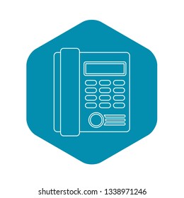 Telephone icon. Outline illustration of telephone vector icon for web
