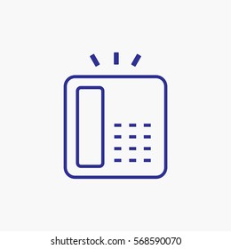 Telephone Icon. Outline Style Design