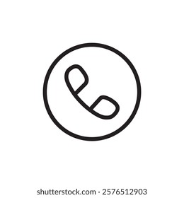 Telephone icon Outline vector for web ui