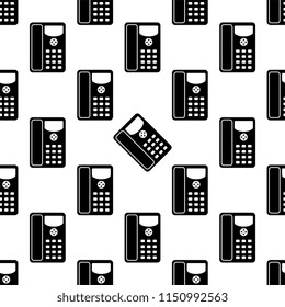Telephone Icon, Phone Seamless Pattern Vector Art Illustration