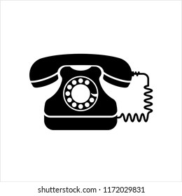 Telephone Icon, Phone Vector Art Illustration