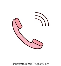telephone icon, phone vector, call illustration