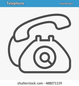 Telephone Icon. Professional, pixel perfect icons optimized for both large and small resolutions. EPS 8 format. 12x size for preview.