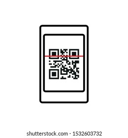 telephone icon with qr code scan icon