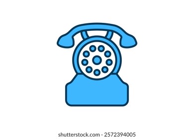 Telephone icon. icon related to Office. suitable for web site, app, user interfaces, printable etc. flat line icon style. simple vector design editable