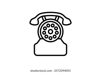Telephone icon. icon related to Office. suitable for web site, app, user interfaces, printable etc. line icon style. simple vector design editable