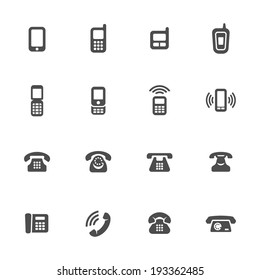 Telephone icon set