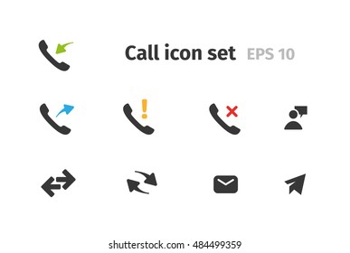Telephone icon set.