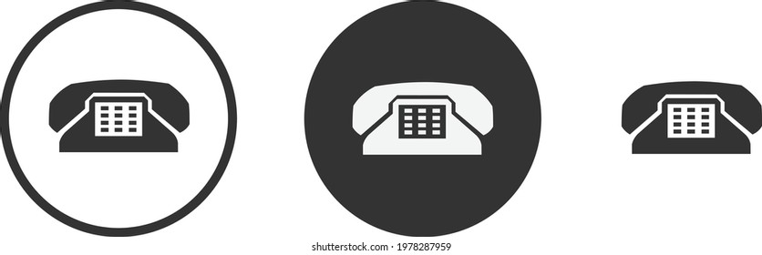 telephone icon set. Collection of high quality black outline logo for web site design and mobile dark mode apps. Vector illustration on white background 