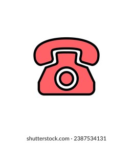 Telephone icon set illustration. phone sign and symbol