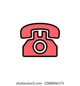 Telephone icon set illustration. phone sign and symbol