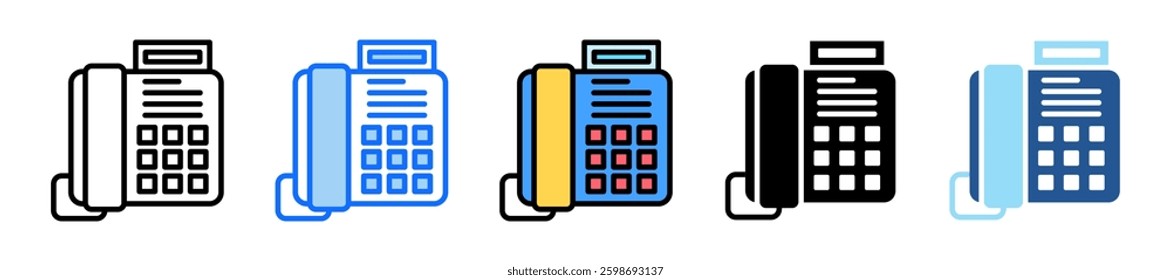 Telephone Icon Set Multiple Style Collection