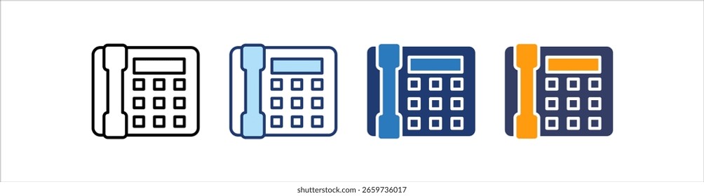 Conjunto de iconos de teléfono Colección de estilo múltiple