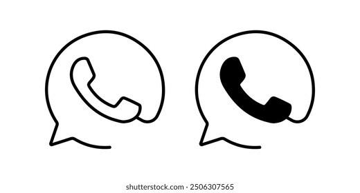 Telephone icon set. Phone Symbol. Communication sign. for mobile concept and web design. vector illustration on white background