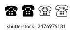Telephone icon set. phone icon vector.