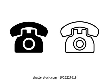 Conjunto de iconos de teléfono. vector de icono del teléfono.