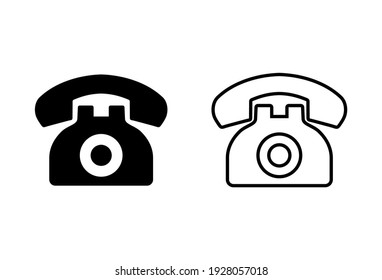 Conjunto de iconos de teléfono. vector de icono del teléfono.